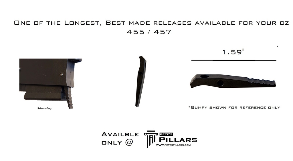 DIP CZ 455 457 Aluminum Magazine Mag Well & Release Bumpy Combo CZ 19048