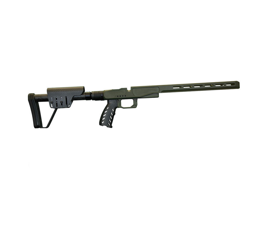 XLR Element 4.0 Magnesium Remington 700 SA Folding Rifle Chassis Carbon Fiber OD Green