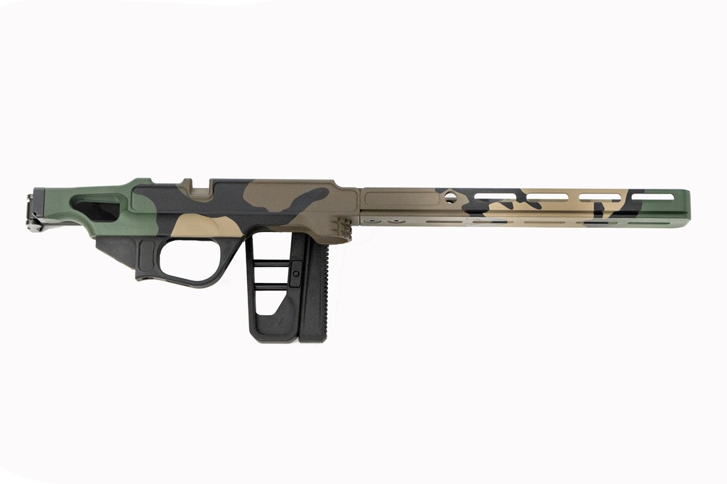 Grey Birch MFG LaChassis CZ 457 10" M81 Camo Folding Rifle Stock Chassis