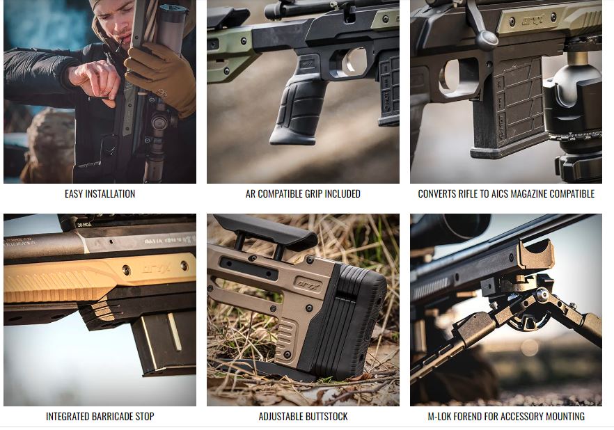 MDT Oryx Chassis Sportsman Savage SA Rifle Stock Grey 106263-GRY (copy)