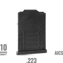 MDT AICS Polymer Magazine 10 RD 308 6.5 Creedmoor  Black 104447-BLK