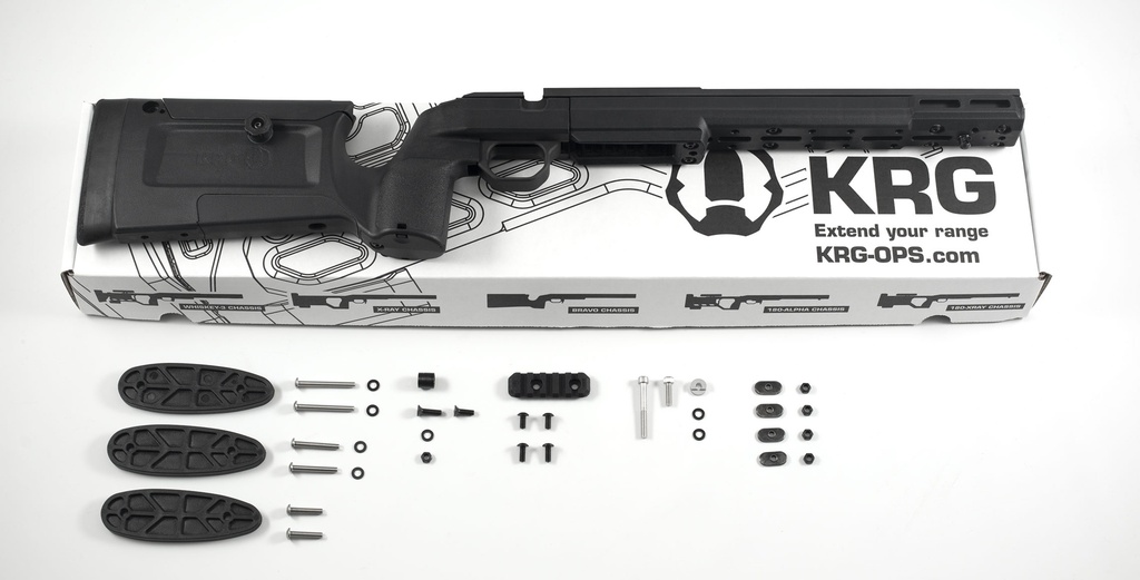 KRG Bravo Rimfire CZ 457 Adjustable Chassis Stock Black BRV-CZ7-BLK