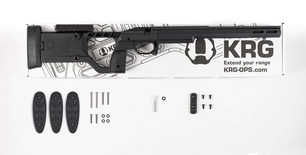 KRG X-Ray Remington 700 SA Chassis RH Stock Gen 4 Black