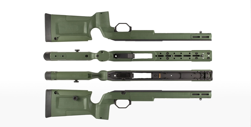 KRG Bravo Rimfire CZ 457 Adjustable Chassis Stock Black BRV-CZ7-GRN