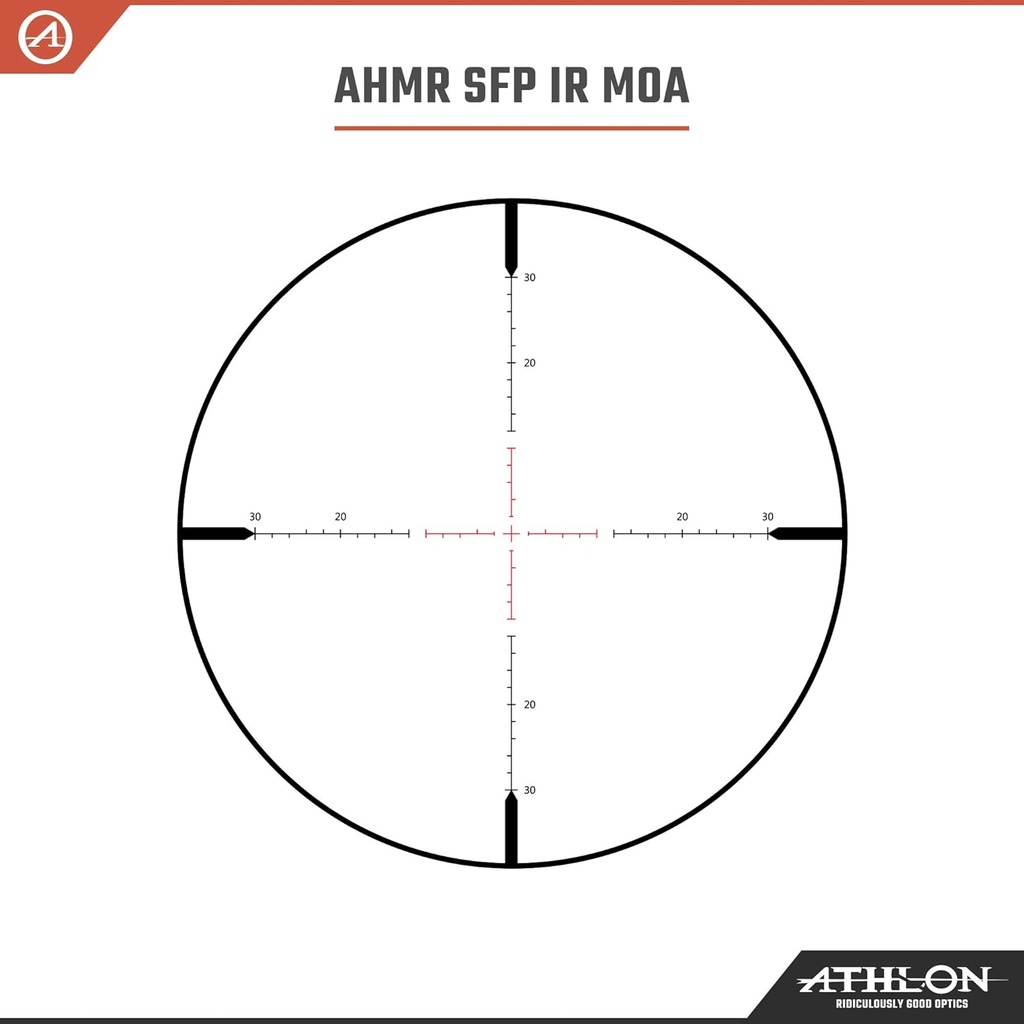 Athlon Optics Midas HMR HD 2.5-15x50 AHMR SFP IR MOA Reticle 213050