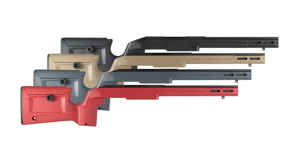 KRG Bravo Chassis Rimfire 10/22 Adjustable Chassis Stock Kidd FDE BRV-1022-FDE