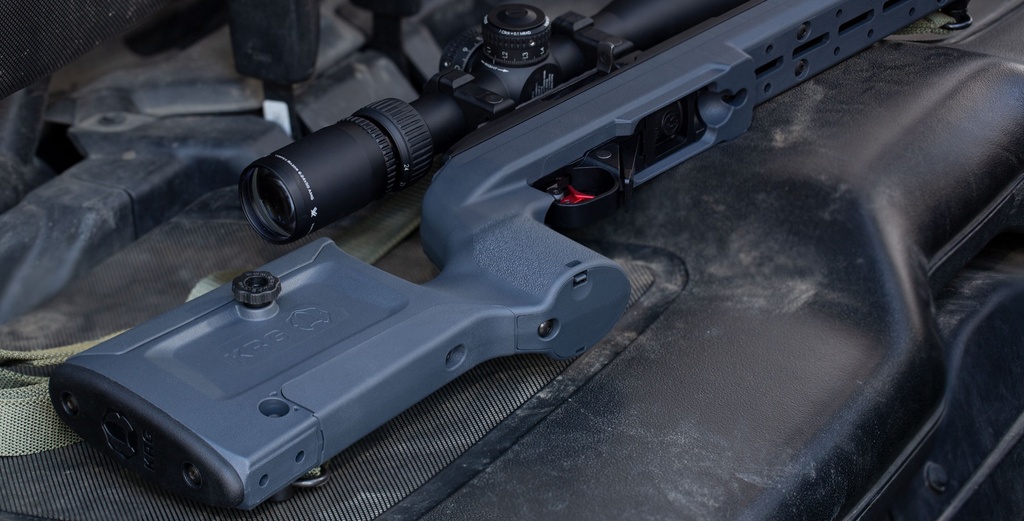 KRG Bravo Chassis Rimfire 10/22 Adjustable Chassis Stock Kidd FDE BRV-1022-FDE