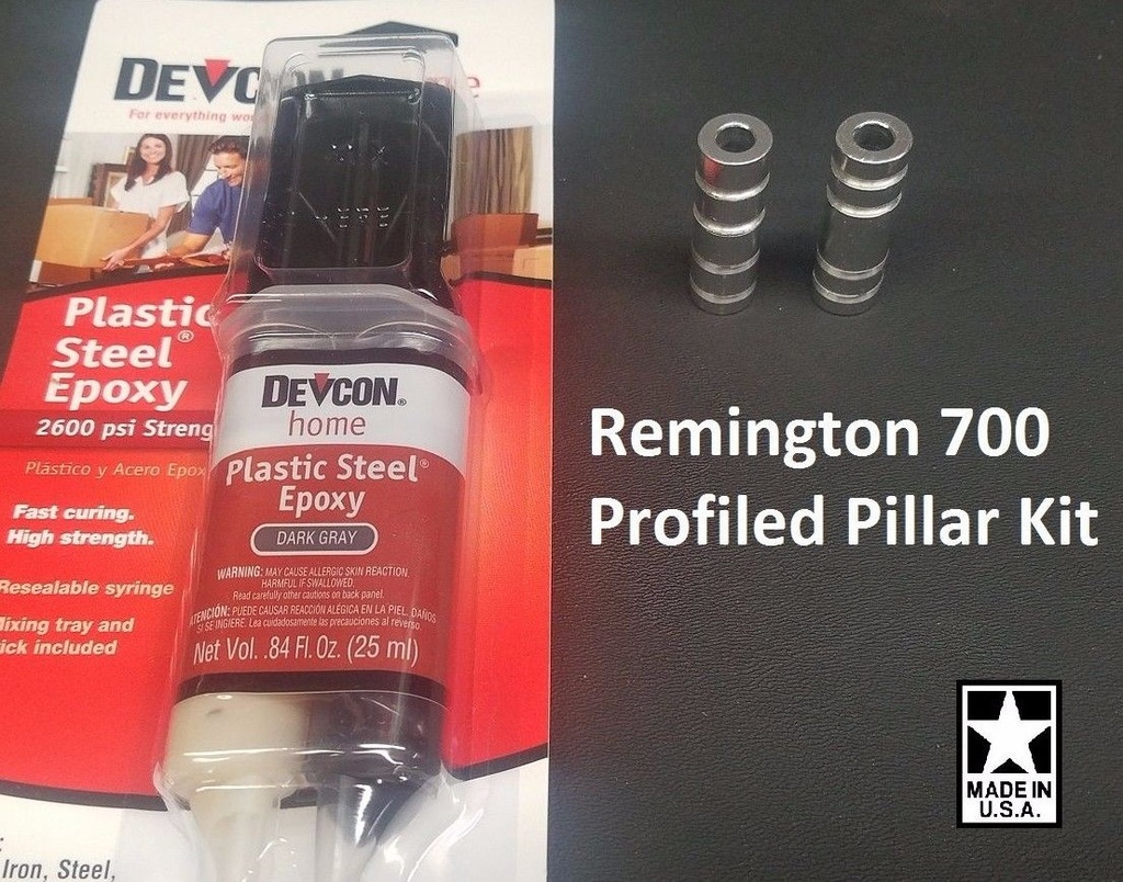 Remington 700 DELUXE Profiled Pillar Stock Pillar Bedding with DEVCON M-700, ADL