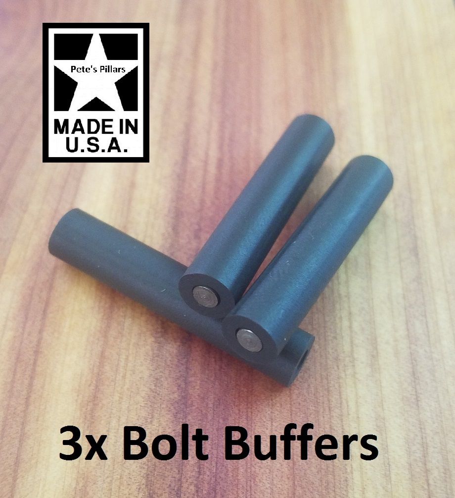 3 Viton & Stainless Recoil Bolt Buffer Pins Ruger 10/22, KIDD, Volquartsen B46