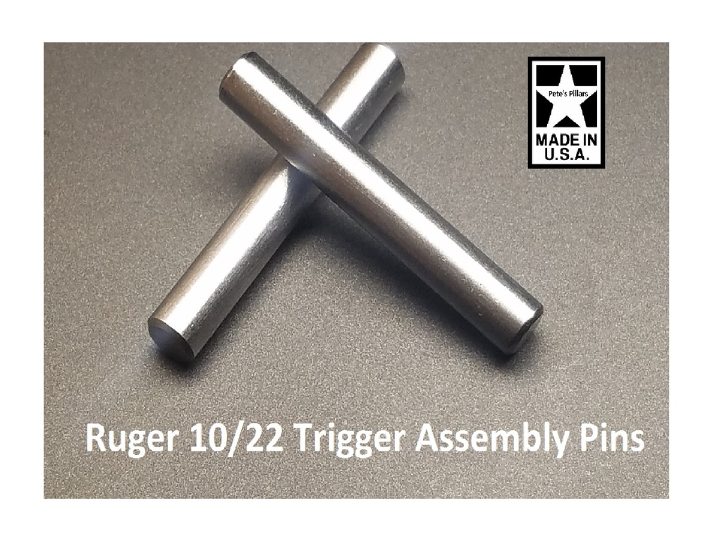 Ruger 10/22 Oversized/Upgraded Stainless Trigger Assembly Receiver Cross Pins B5