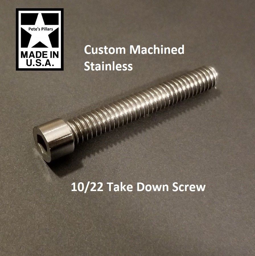 Ruger 10/22 EXTRA LONG Stainless Steel Take Down Screw, KIDD, Volquartsen, B65 