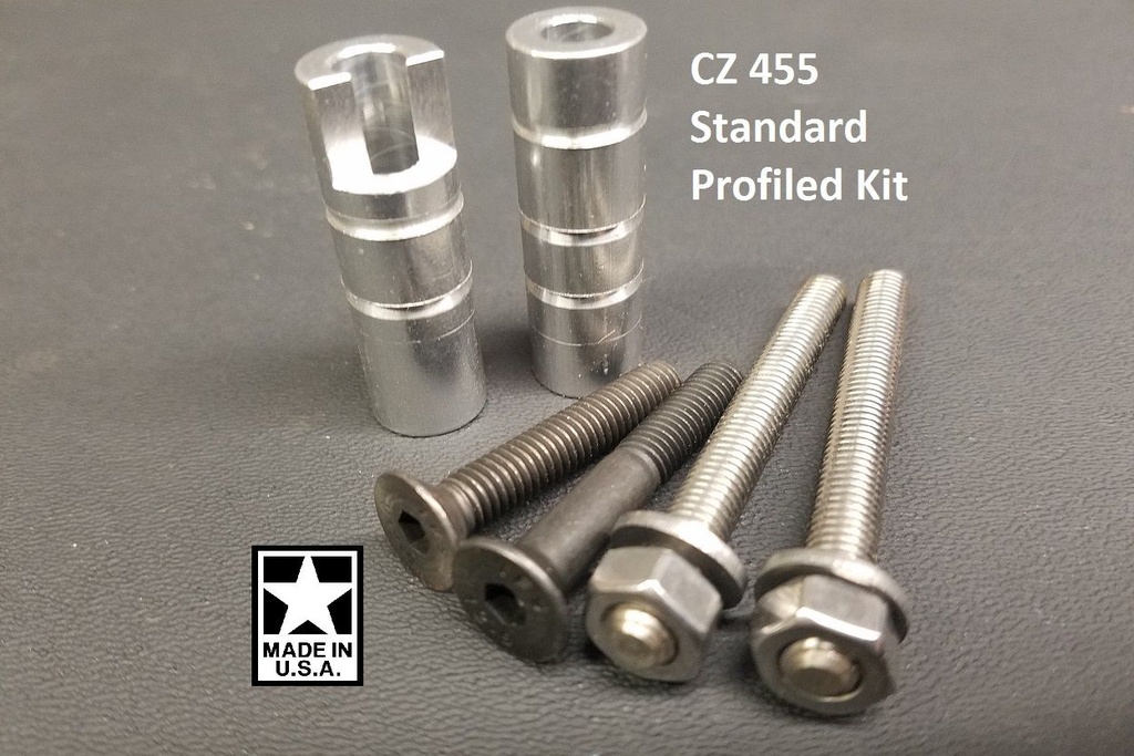 CZ 455 Profiled Pillar SLIM LINE DIY KIT Stock Bedding w/ Upgraded Action Screws