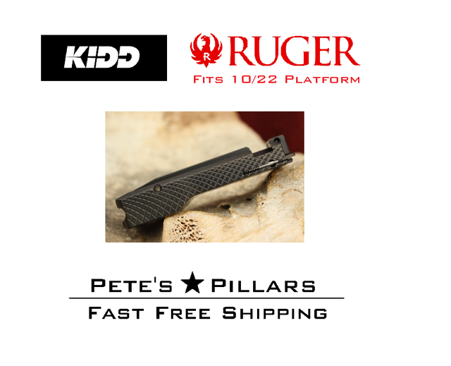 KIDD Ruger 10/22 CNC Bolt Assembly 22LR Charger Takedown 1022 Scalloped Black