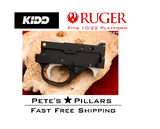 KIDD Ruger 10/22 Single Stage Trigger Assembly Charger Takedown 1022 Black w/ Silver Trim