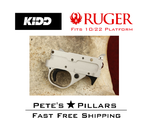 KIDD Ruger 10/22 Single Stage Trigger Assembly Charger 1022 Silver w/ Black Trim