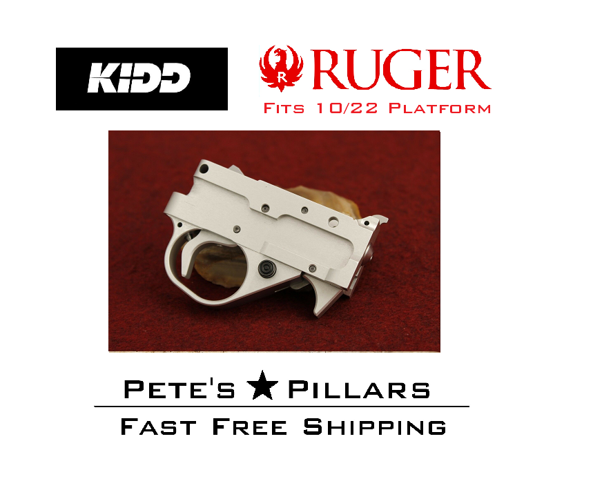 KIDD Ruger 10/22 Single Stage Trigger Assembly Charger 1022 Silver