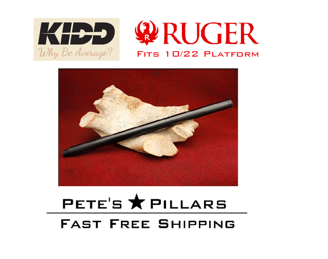 KIDD Ruger 10/22 22LR Match 20" Bead Blasted Black 920 Heavy Barrel 1/2-28 1022