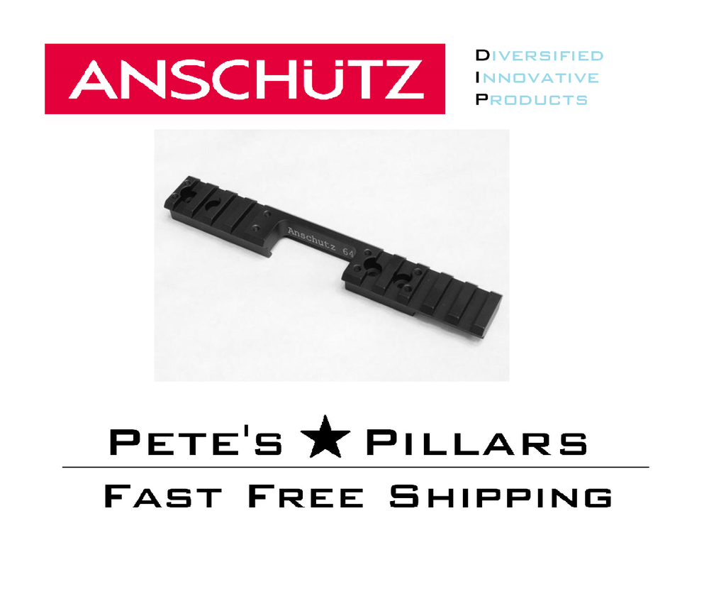 DIP DiProducts Anschutz 64 Dovetail to Pictanny 25 MOA Scope Mount Base ANS16002