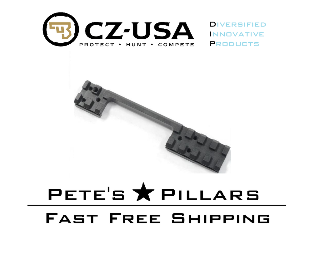 DIP DiProducts CZ 527 25 MOA 16mm Dovetail to Picatinny Scope Base Mount CZ19022