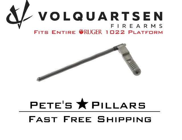 Volquartsen Extended Bolt Handle and Recoil Rod Assembly Ruger 10/22 Silver  VC10EB‑S