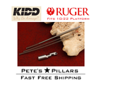 KIDD Ruger 10/22 Extended Recoil Rod Assembly 1022 Bolt Handle Silver Rings