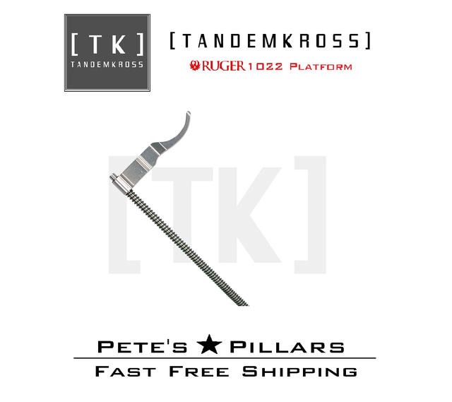 TandemKross Ruger 10/22 Spartan Skeletonized Charging Handle Recoil Rod 3018N012 Silver