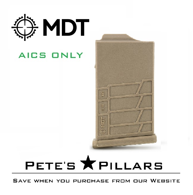 MDT Polymer AICS 10 RD Magazine Bolt Action Rifles 308 Win Chassis SA 104447 FDE