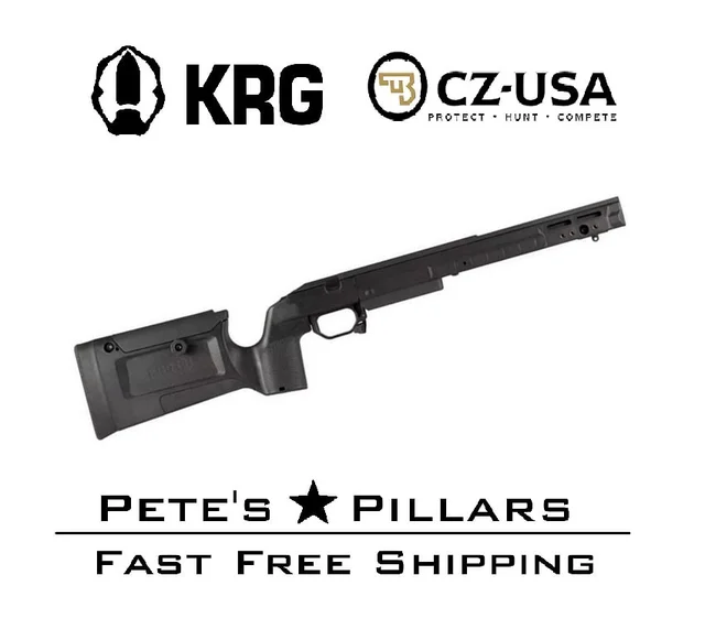 KRG Bravo Rimfire CZ 457 Adjustable Chassis Stock Black BRV-CZ7-BLK