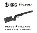 KRG Bravo Rimfire CZ 457 Adjustable Chassis Stock Black BRV-CZ7-BLK