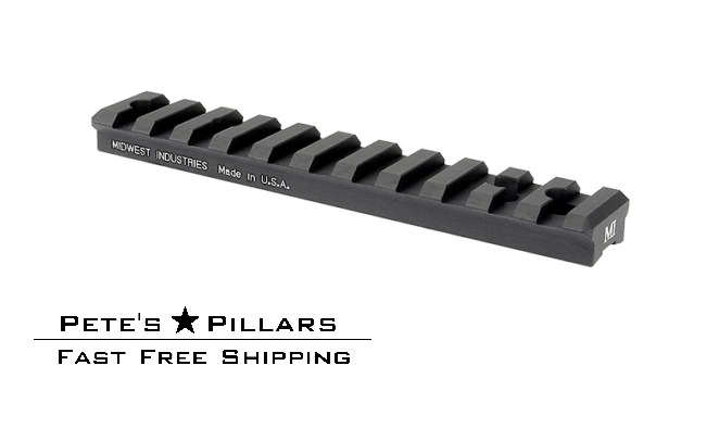 Midwest Industries Ruger 10/22 Scope Picatinny Rail Mount MI-1022SM-BLK