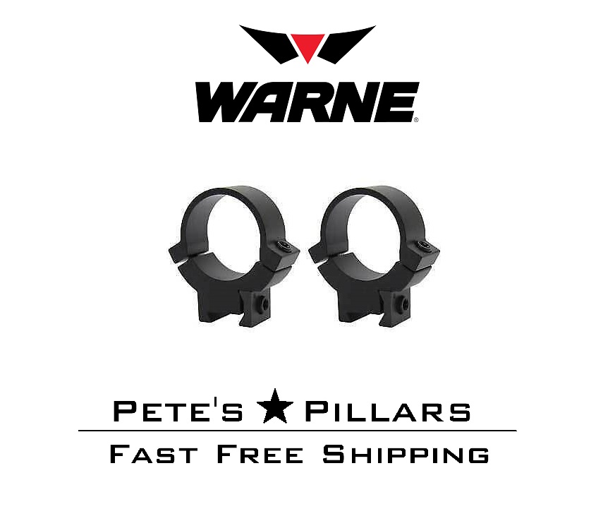 Warne Maxima .22 Rimfire Med Scope Rings 30mm  Matte 11mm 3/8 Dovetail 731M
