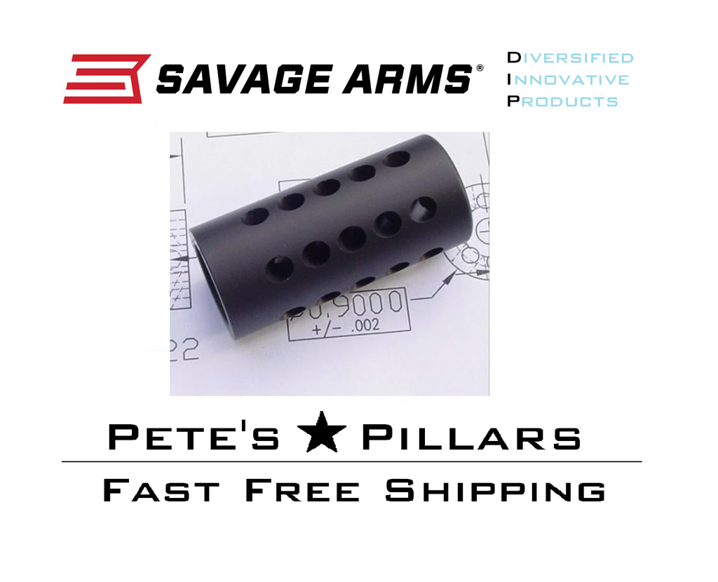 DIP DiProducts Savage FV-SR Machined Muzzle Break 1/2-28 Black SAV-13026