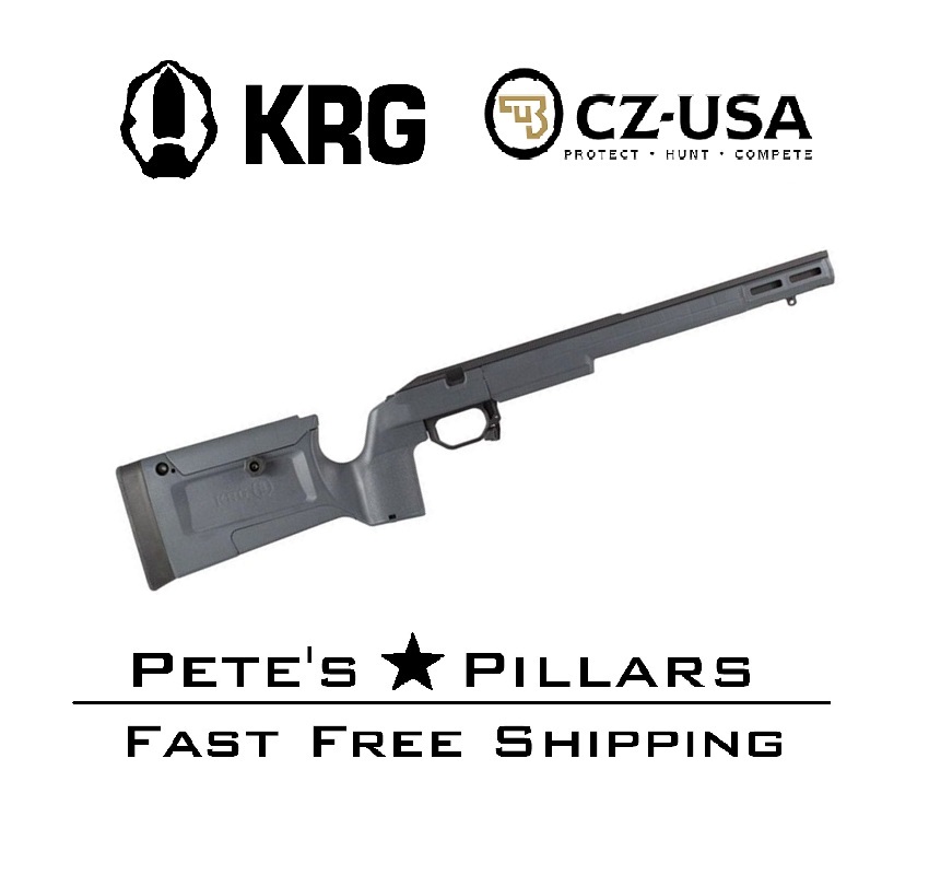 KRG Bravo Rimfire CZ 457 Adjustable Chassis Stock Grey BRV-CZ7-GRY