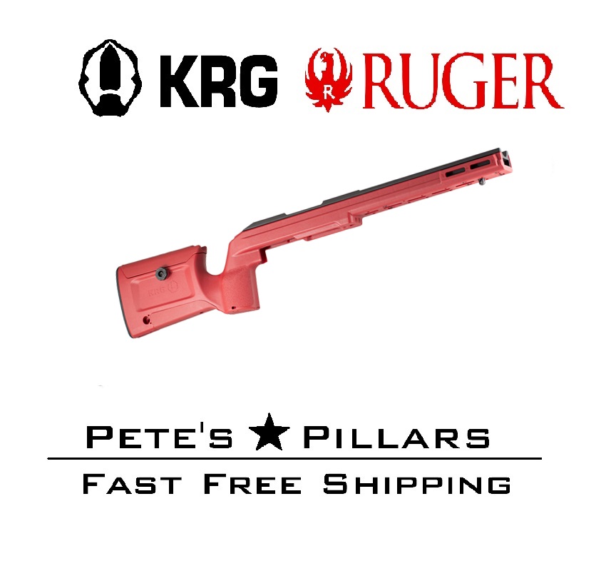 KRG Bravo Chassis Rimfire 10/22 Adjustable Chassis Stock Red BRV-1022-RED