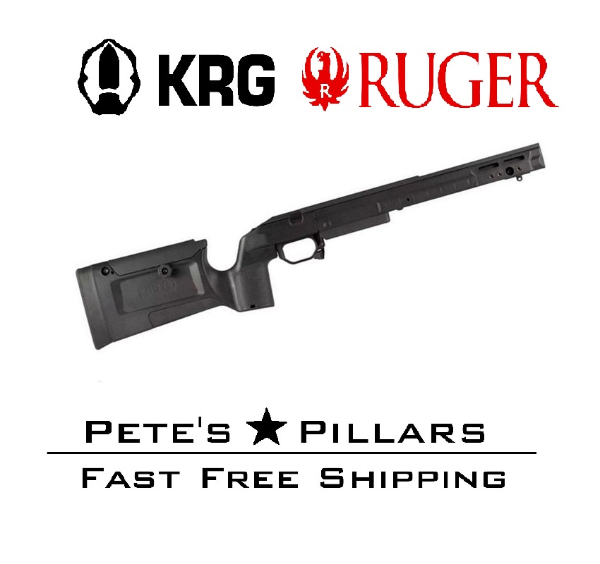 KRG Bravo Chassis Rimfire 10/22 Adjustable Chassis Stock Black BRV-1022-BLK