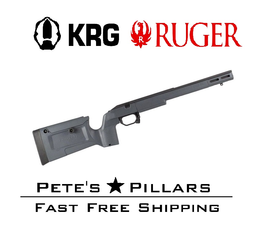 KRG Bravo Chassis Rimfire 10/22 Adjustable Chassis Stock Gray BRV-1022-GRY