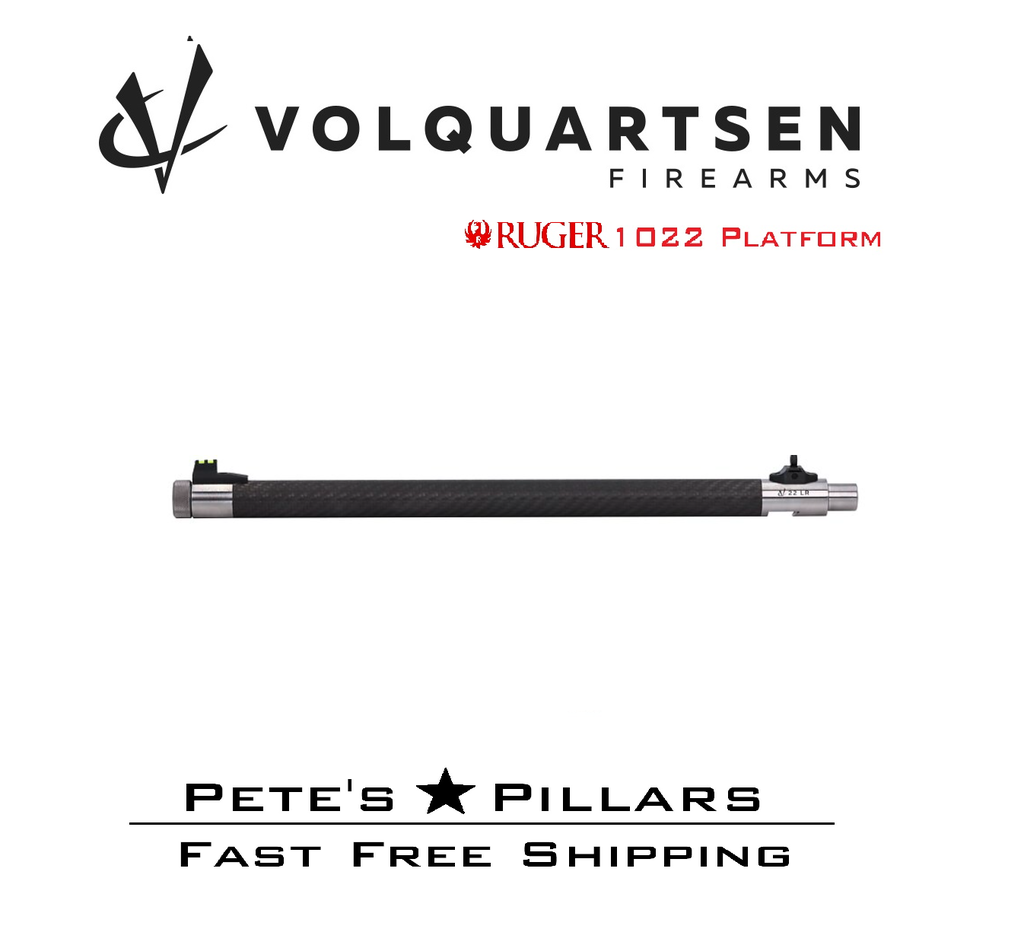 Volquartsen Ruger 1022 Open Sight Lightweight Carbon Fiber Barrel Red VF10TSB-R