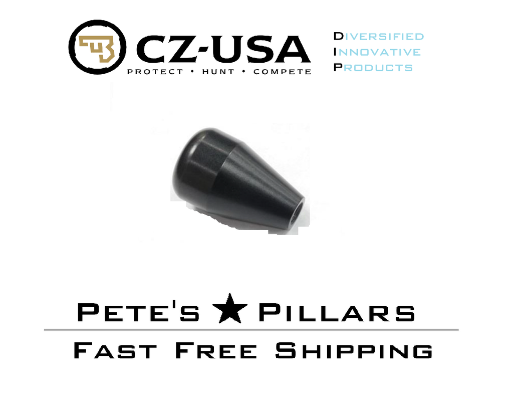 DiProducts CZ 455/ 457 The Execitive II Bolt Knob Handle Black Aluminum 19075