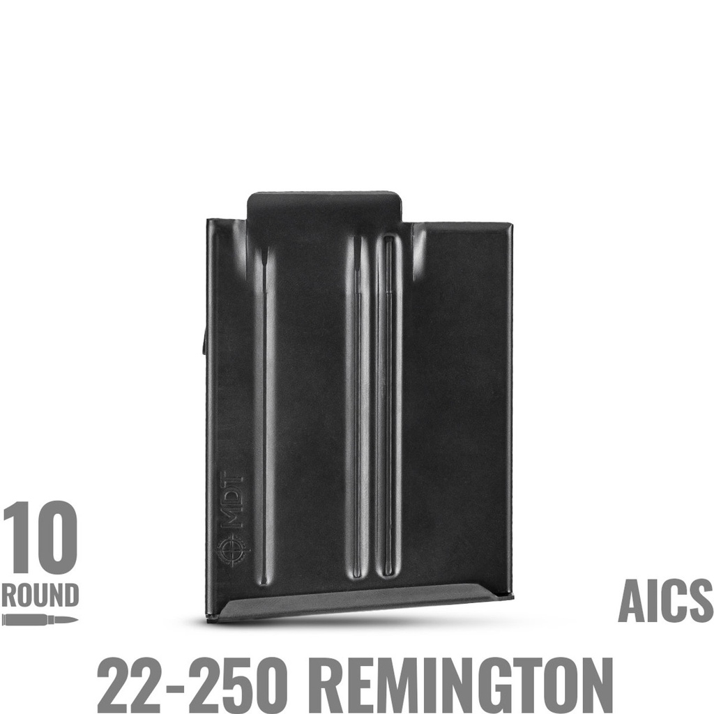 MDT Metal AICS Magazine 10 Round 22-250 107800-BLK