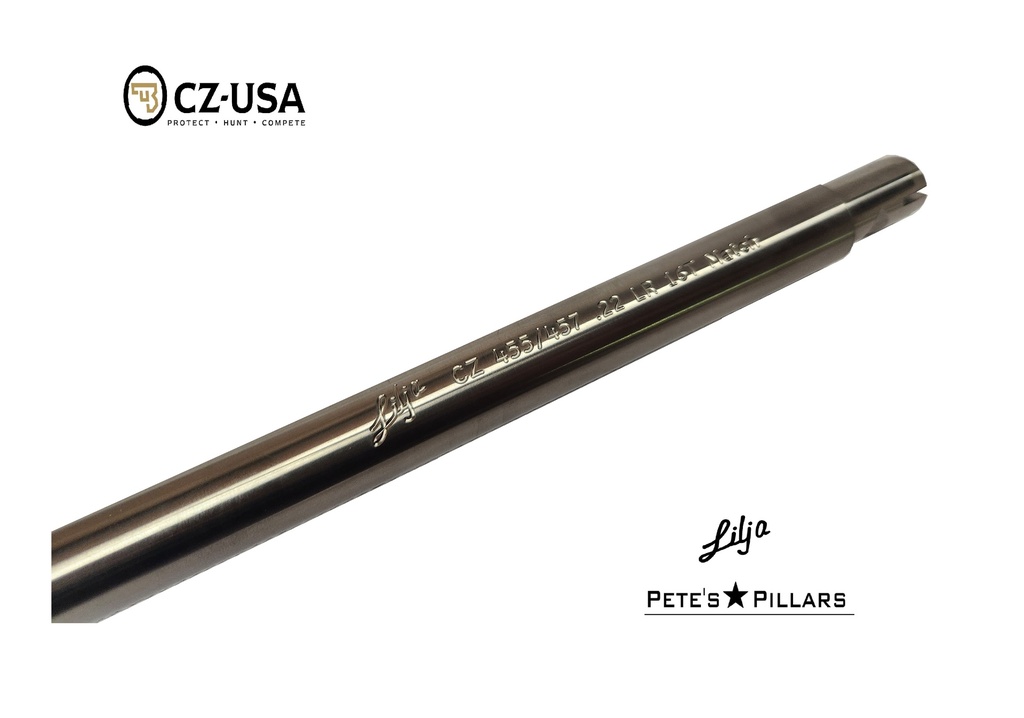 Lilja CZ 455 457 1.00 Straight Taper Bull Barrel 26" 22LR 1:16 Match Rifle Stainless