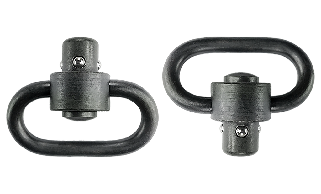 Grovtec Heavy Duty Push Button Swivels Sling Loops  1.25" Black 2Pk USA GTSW288