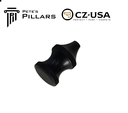 Pillar CZ 455 457 Knurled Finger Groove XL Bolt Knob Billet Aluminum Black PPFGL