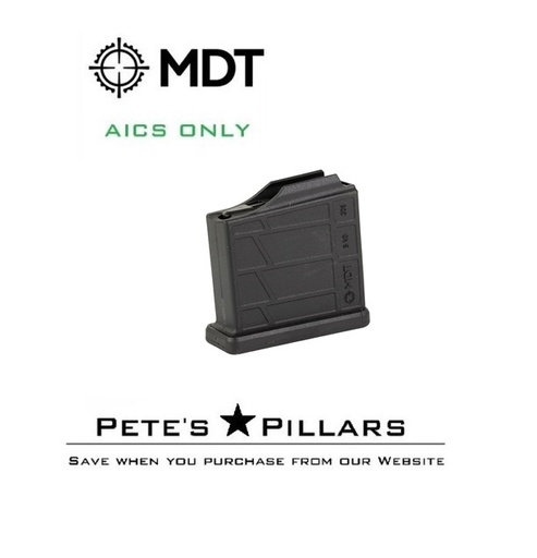 [105026-BLK] MDT Magazine - Polymer - 5 Round 308 - Black 105026-BLK