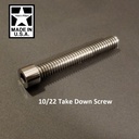 Ruger 10/22 LEFT LONG Stainless Steel Take Down Screw, Fits KIDD, Volquartsen 