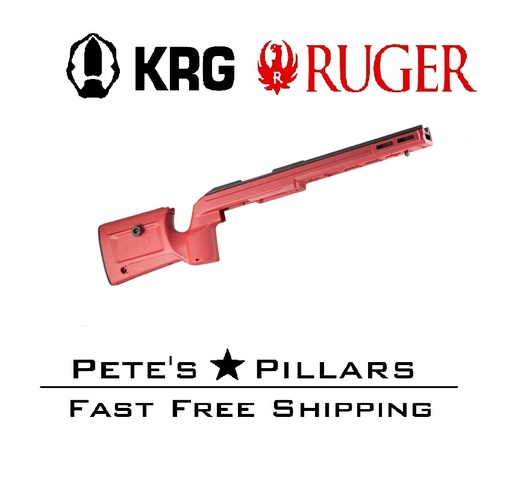 [BRV-1022-RED] KRG Bravo Chassis Rimfire 10/22 Adjustable Chassis Stock Red BRV-1022-RED